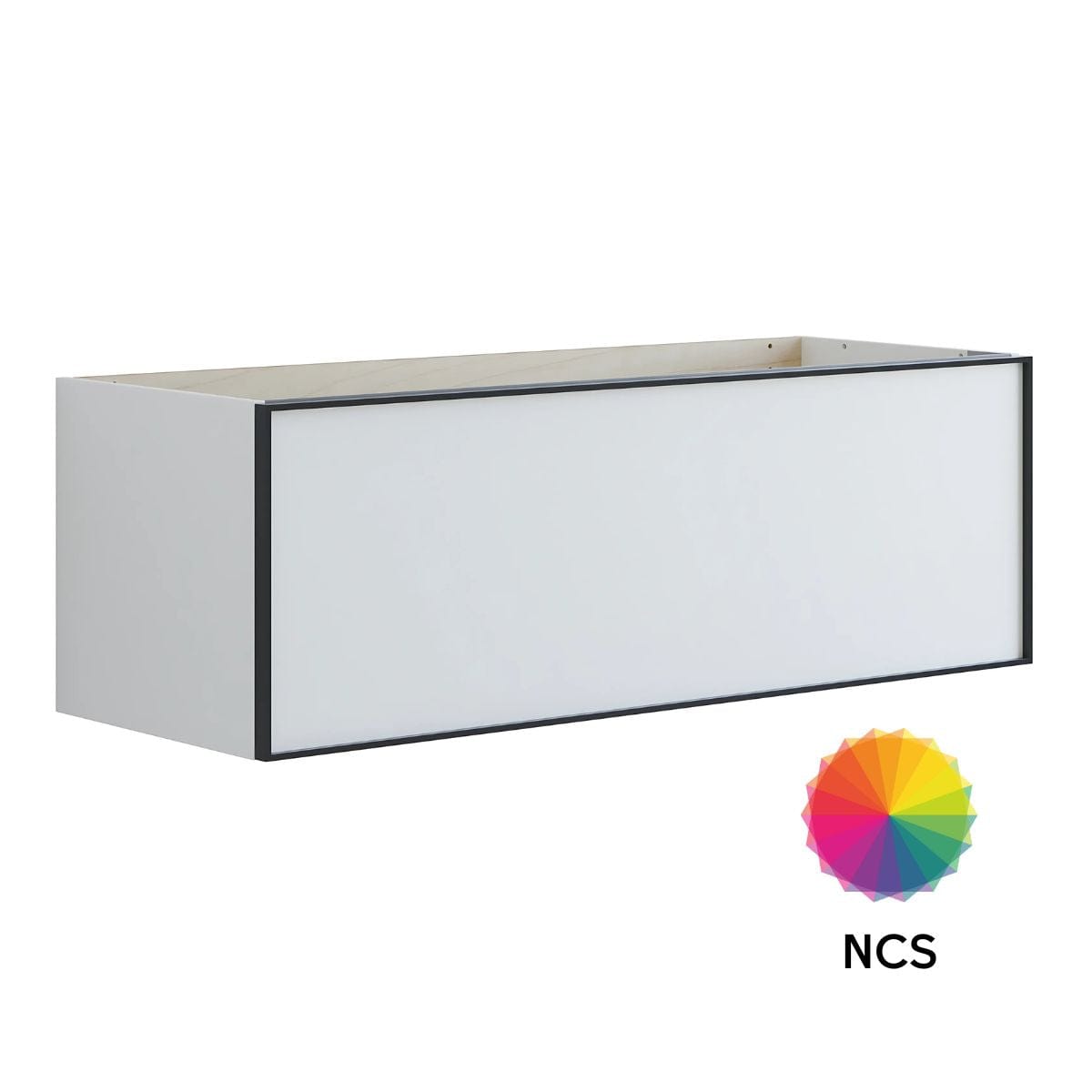 Dansani Inzo Alu-ramme svart Underskap 1 skuff B60-120xH40xD44cm NCS farge / 120cm Dansani Sideskap bad DA-U32-8099