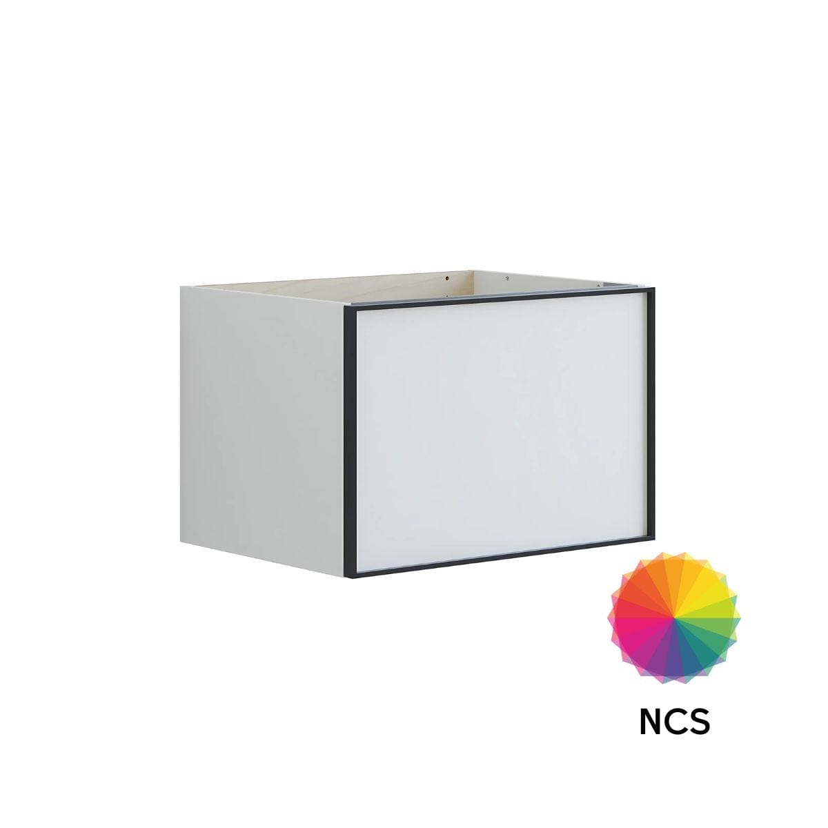 Dansani Inzo Alu-ramme svart Underskap 1 skuff B60-120xH40xD44cm NCS farge / 60cm Dansani Sideskap bad DA-U29-8099