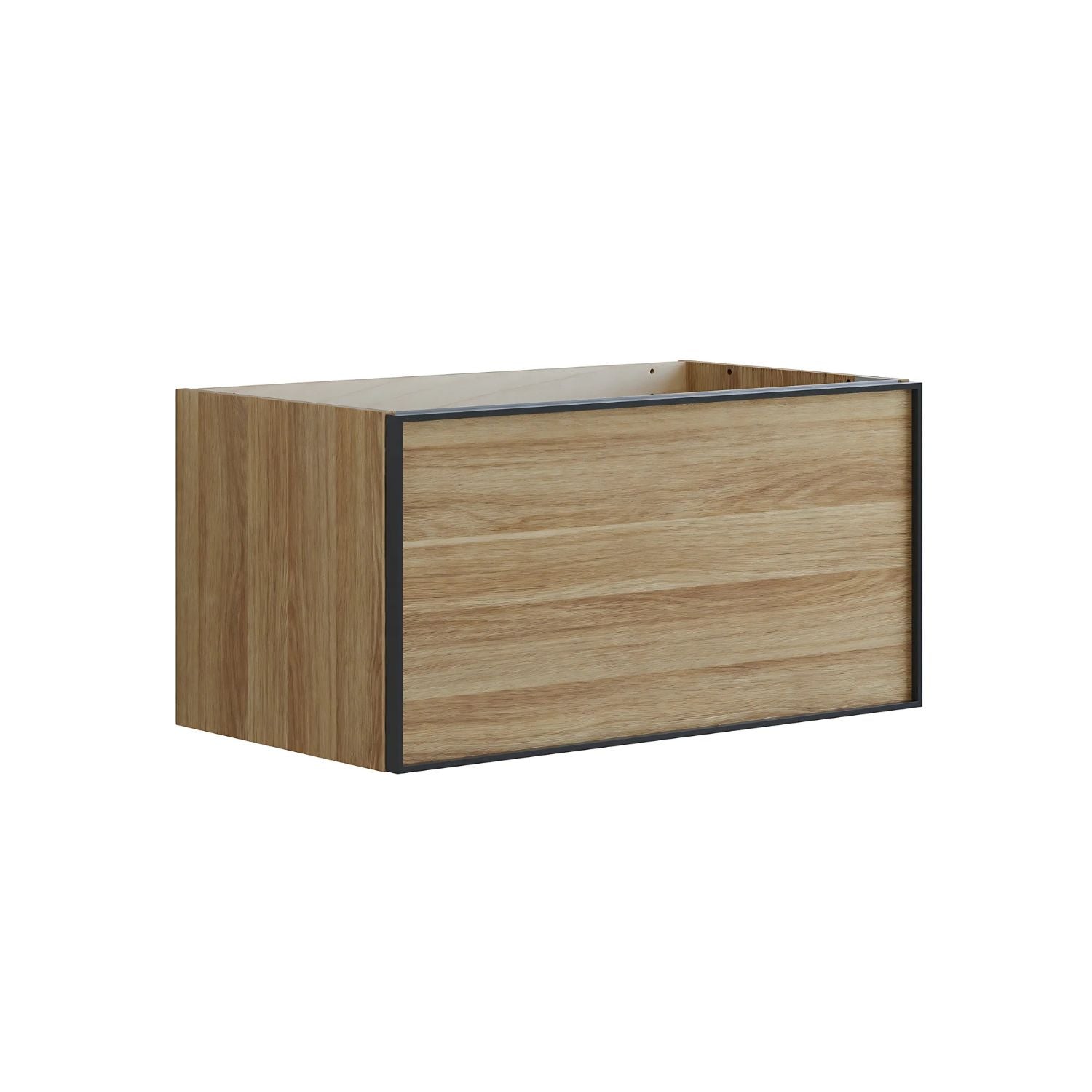 Dansani Inzo Alu-ramme svart Underskap 1 skuff B60-120xH40xD44cm Varm eik / 80cm Dansani Sideskap bad DA-U30-8055