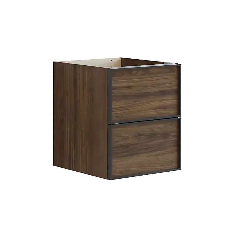 Dansani Inzo Alu-ramme svart Underskap 2 skuff B40xH48-64xD44cm Brun eik / 48cm Dansani Sideskap bad DA-U52-8052