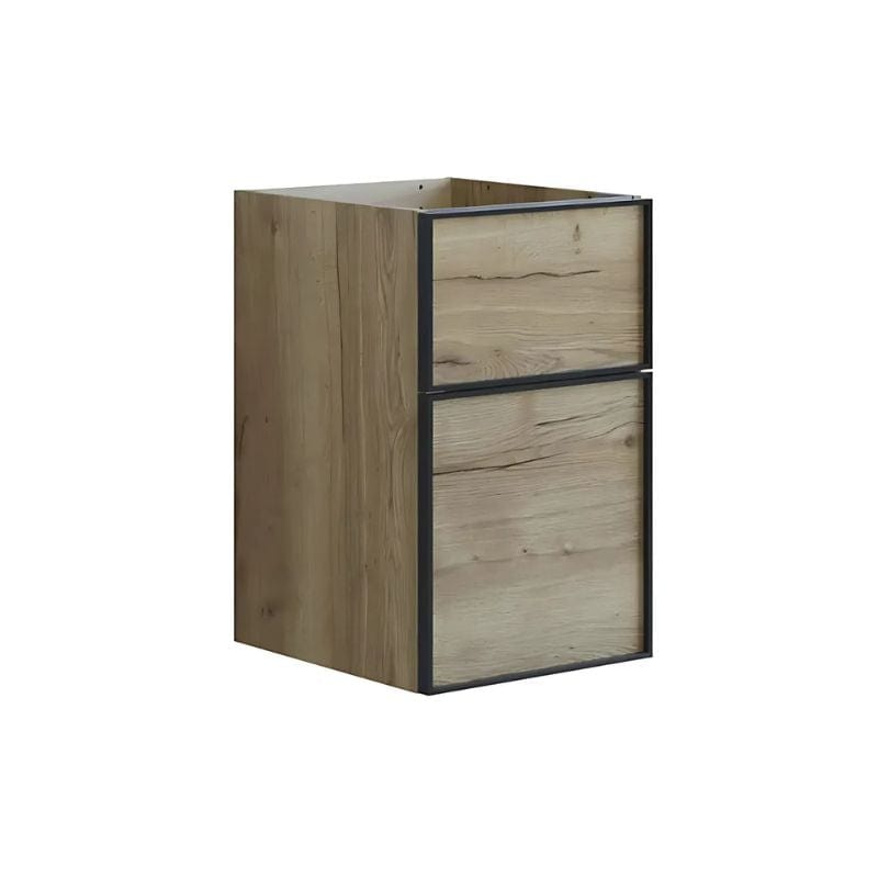 Dansani Inzo Alu-ramme svart Underskap 2 skuff B40xH48-64xD44cm Natur eik / 64cm Dansani Sideskap bad DA-U53-8049