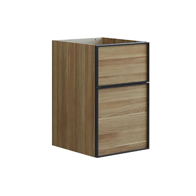 Dansani Inzo Alu-ramme svart Underskap 2 skuff B40xH48-64xD44cm Varm eik / 64cm Dansani Sideskap bad DA-U53-8055