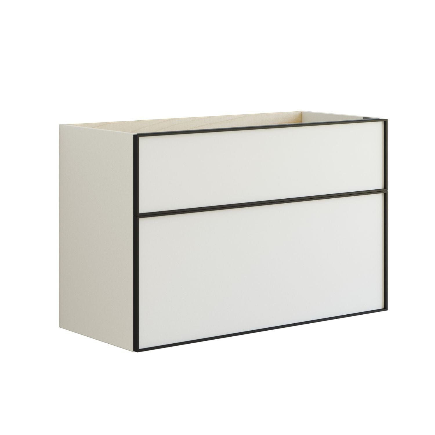 Dansani Inzo Alu-ramme svart Underskap 2 skuff Dansani Sideskap bad