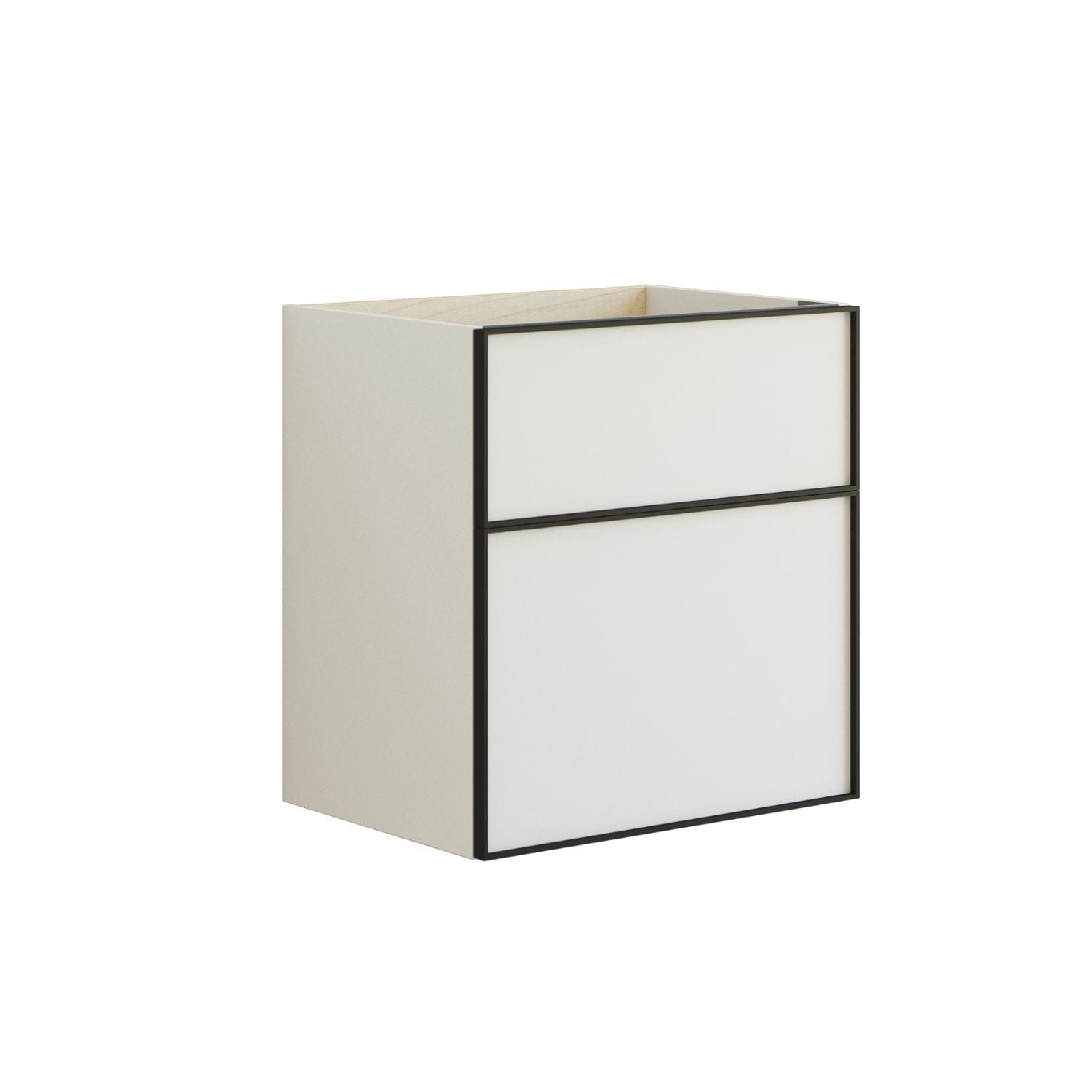 Dansani Inzo Alu-ramme svart Underskap 2 skuff Dansani Sideskap bad