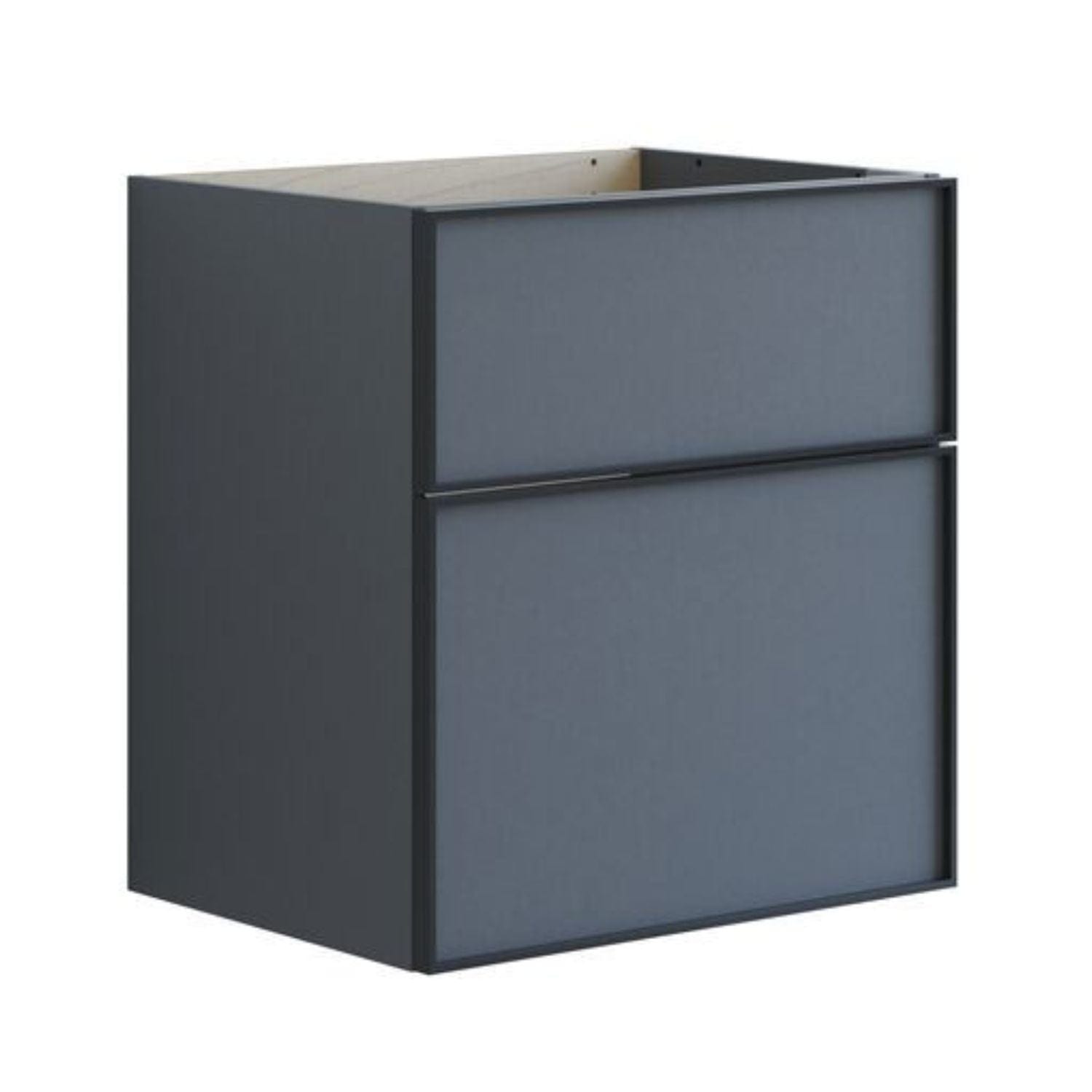 Dansani Inzo Alu-ramme svart Underskap 2 skuff Grå matt / 60cm Dansani Sideskap bad DA-U37-8003