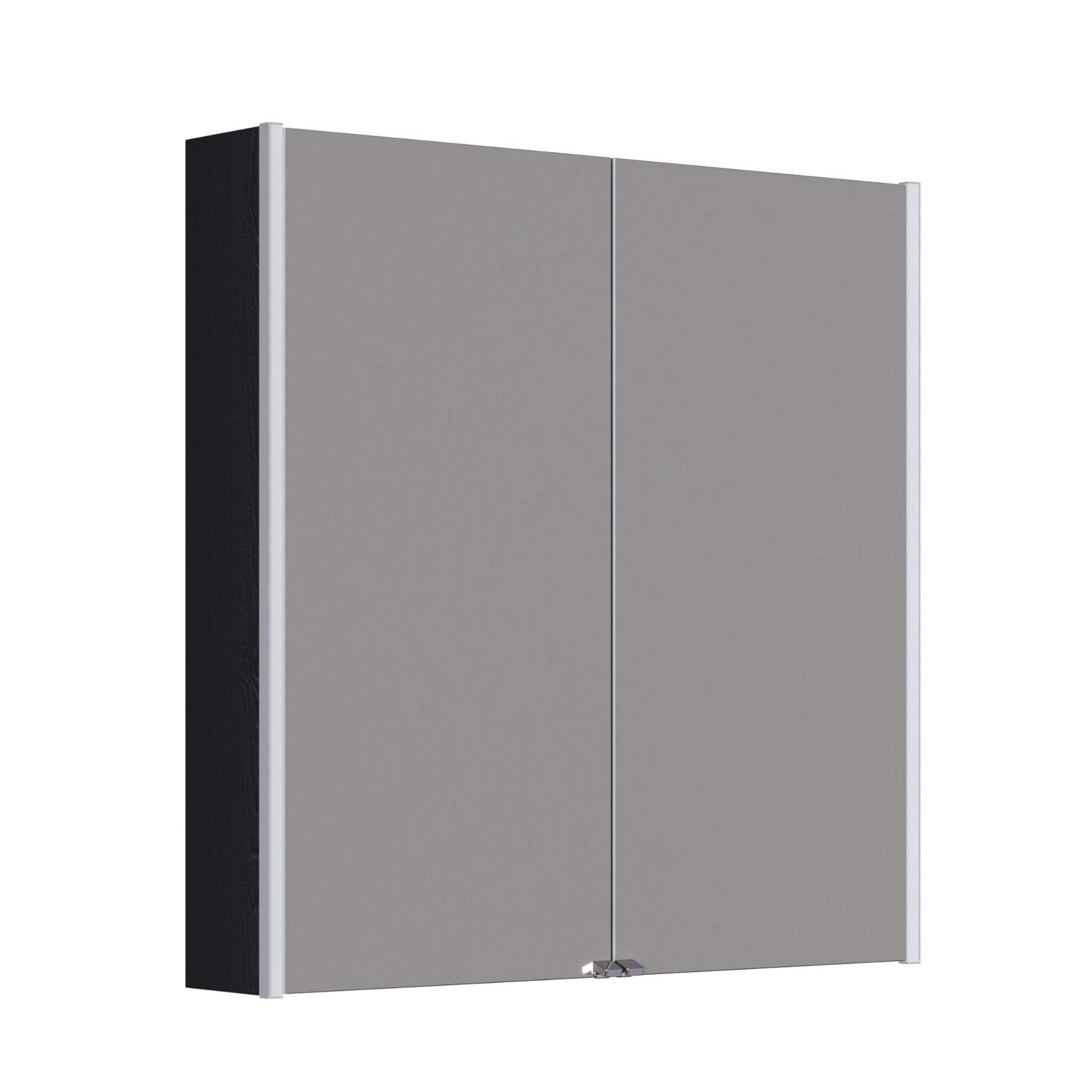 Dansani Inzo Ambi speilskap 2 dører Svart eik / 80cm Dansani Speilskap DA-S898-150