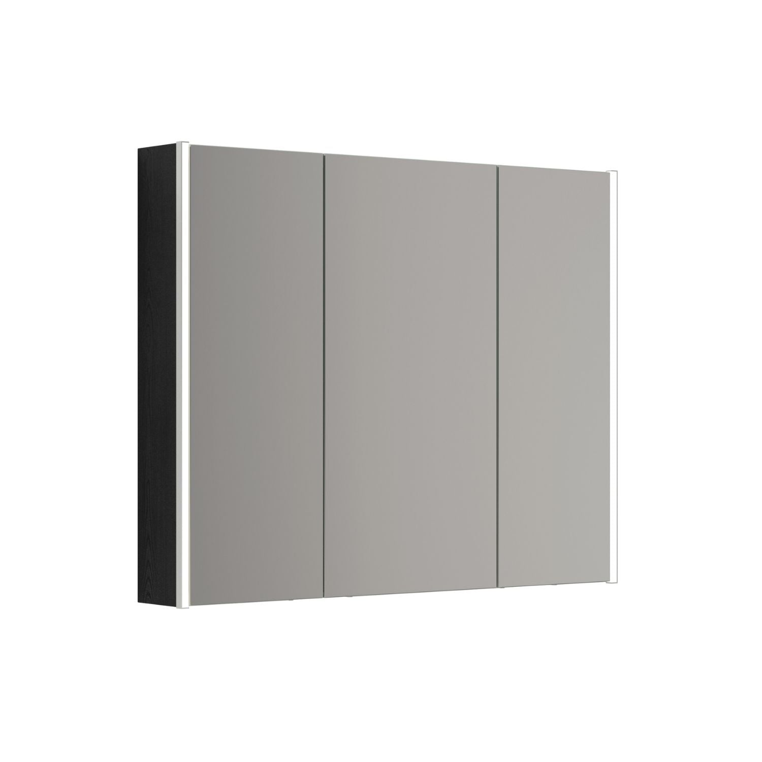 Dansani Inzo Ambi speilskap 3 dører B100-120xH80xD15 Svart eik / 100cm Dansani Speilskap DA-S591-150