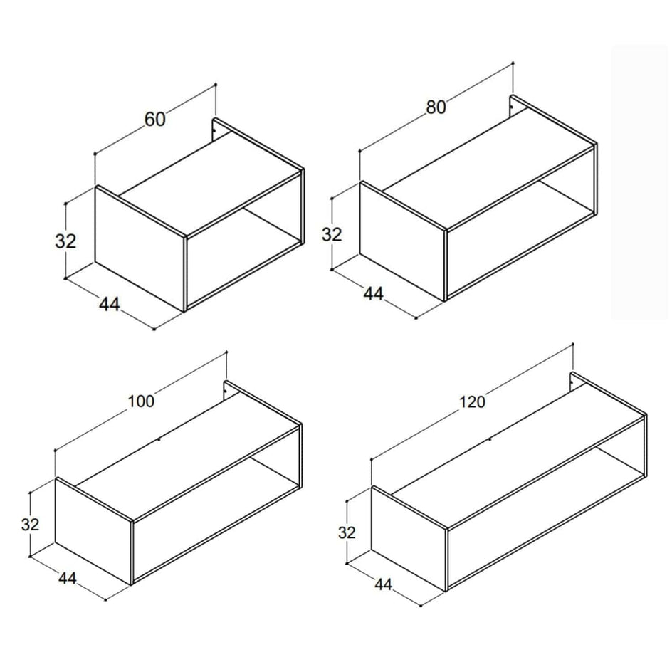 Dansani Inzo Åpent Skap Dansani Sideskap bad