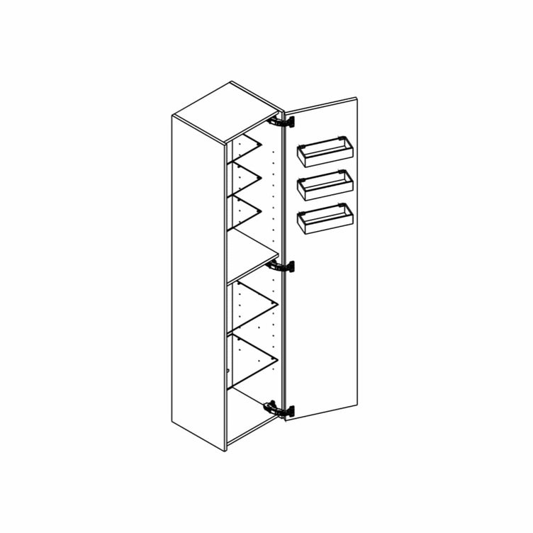 Dansani Inzo Classic Integrert alu-grep Høyskap Slim 1 dør