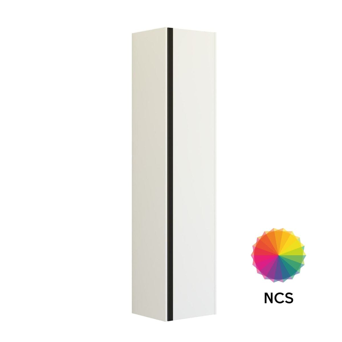 Dansani Inzo Classic Integrert alu-grep Høyskap Slim 1 dør NCS farge / 40cm Versjon A / Høyre hengslet Dansani Høyskap bad DA-T20-7199