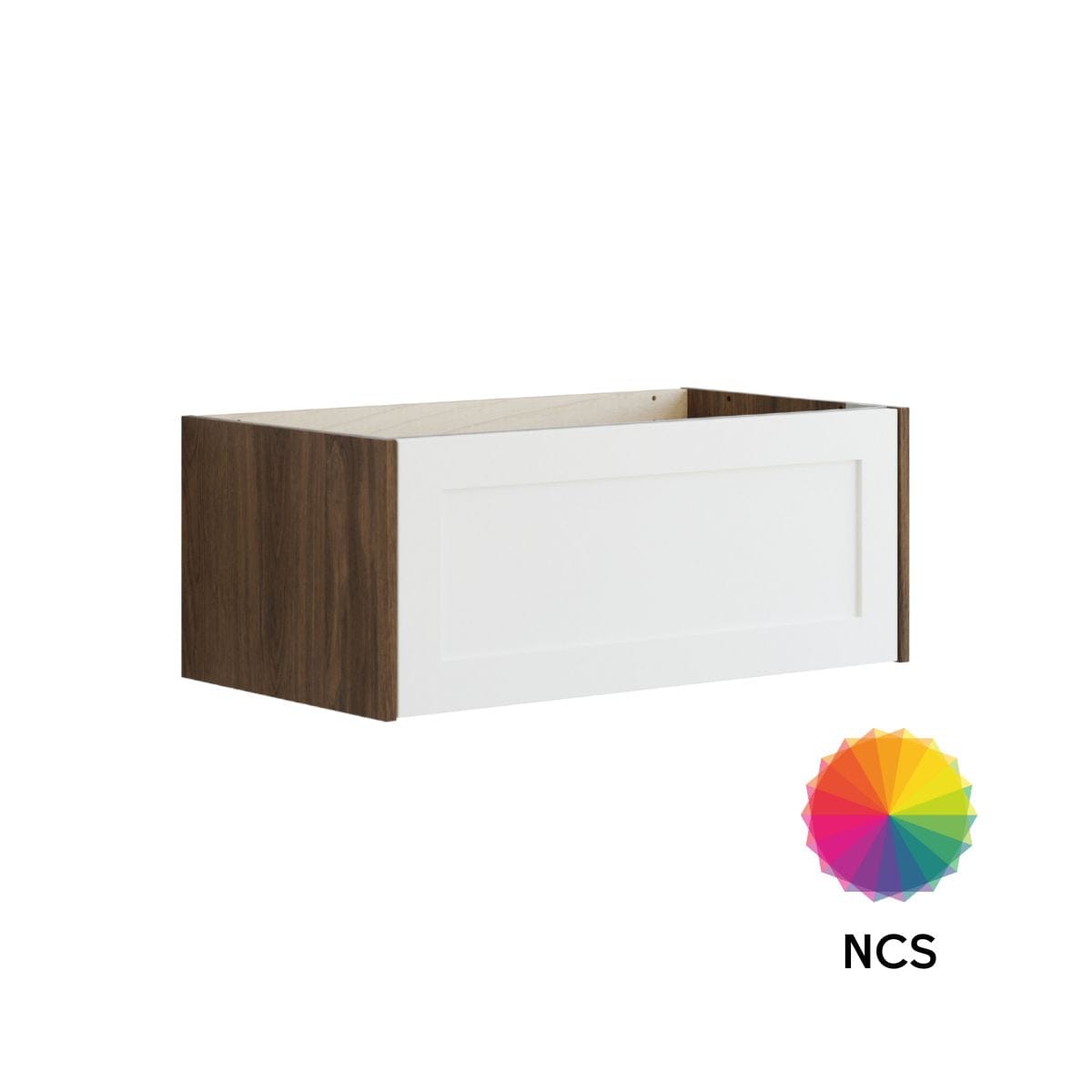 Dansani Inzo Classic Ramme Skap 1 skuff B60-120xH32xD44cm Brun eik/NCS farge / 80cm Dansani Sideskap bad DA-T12-3093