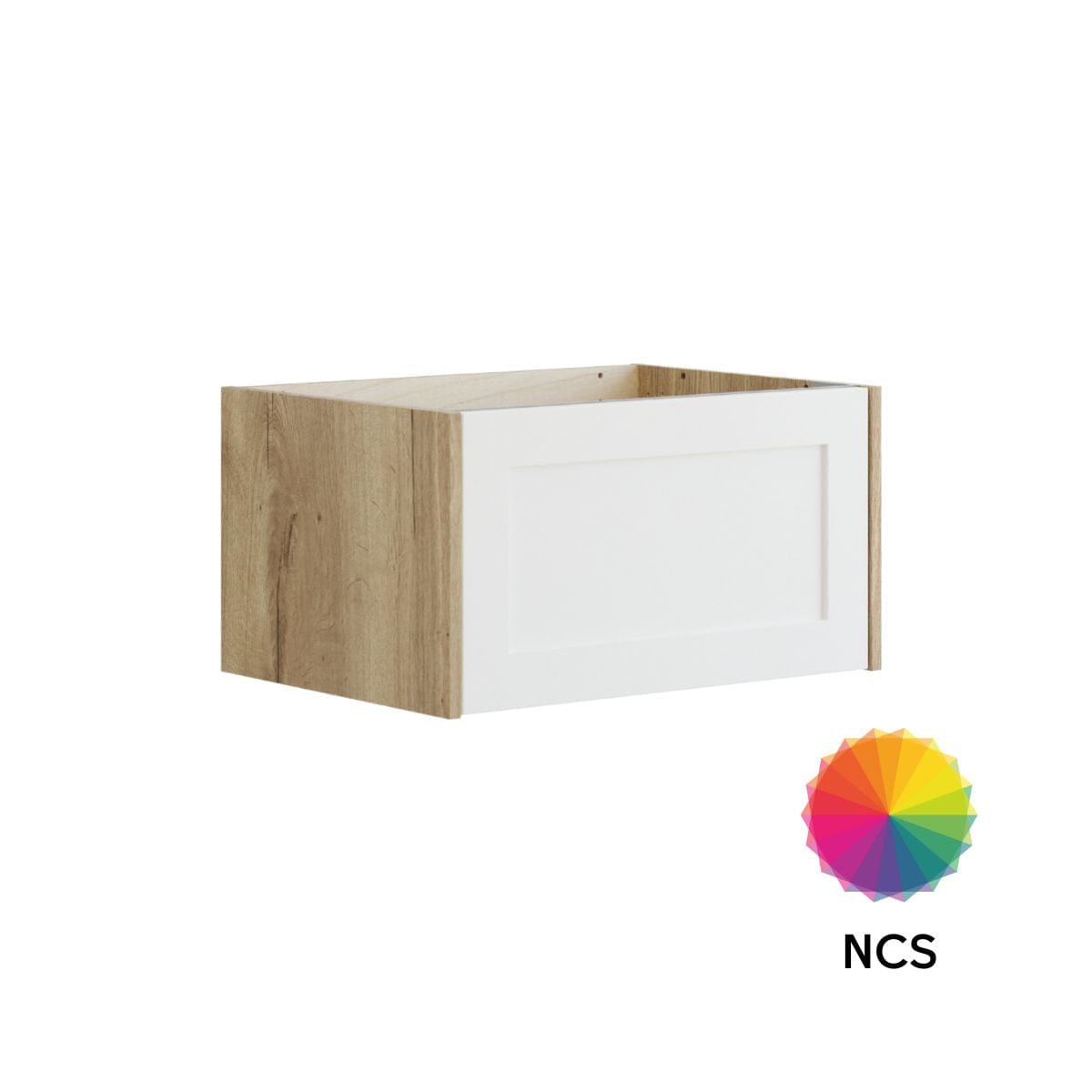 Dansani Inzo Classic Ramme Skap 1 skuff B60-120xH32xD44cm Natur eik/NCS farge / 60cm Dansani Sideskap bad DA-T11-3092