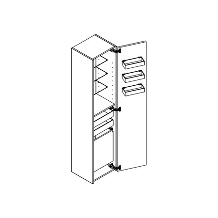 Dansani Inzo Classic Glatt Høyskap Slim 1 dør