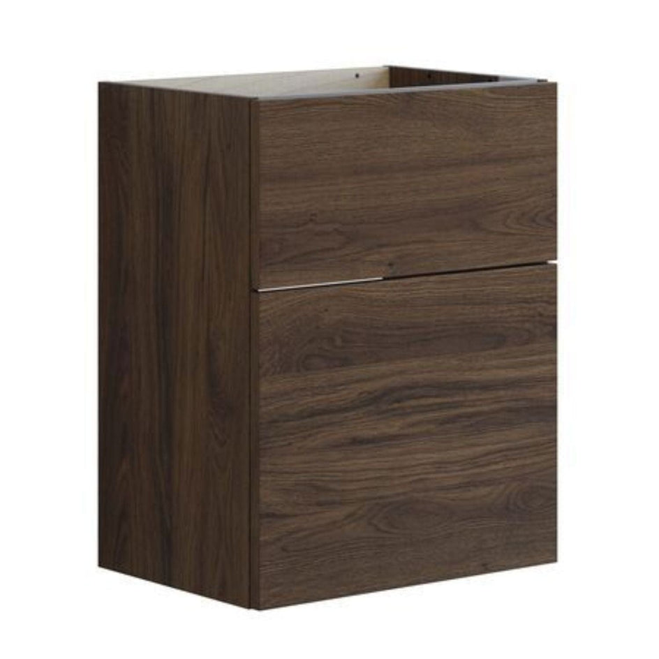 Dansani Inzo Glatt Servantskap Slim 2 skuff - ekstra høy underskuff Brun eik / 50cm Dansani Servantskap DA-U09-1052