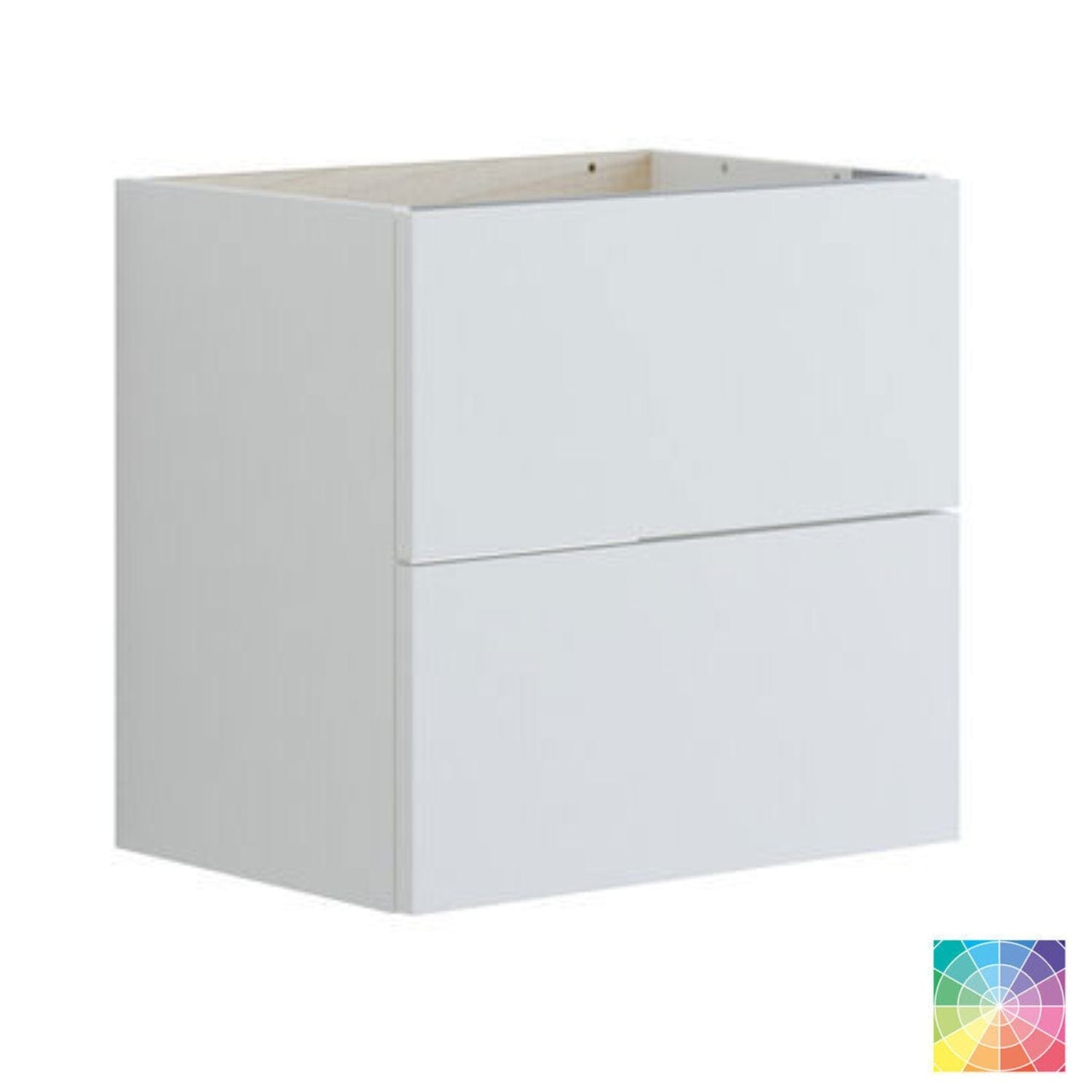 Dansani Inzo Glatt Servantskap Slim 2 Skuff NCS farge / 50cm Dansani Servantskap DA-U06-1099