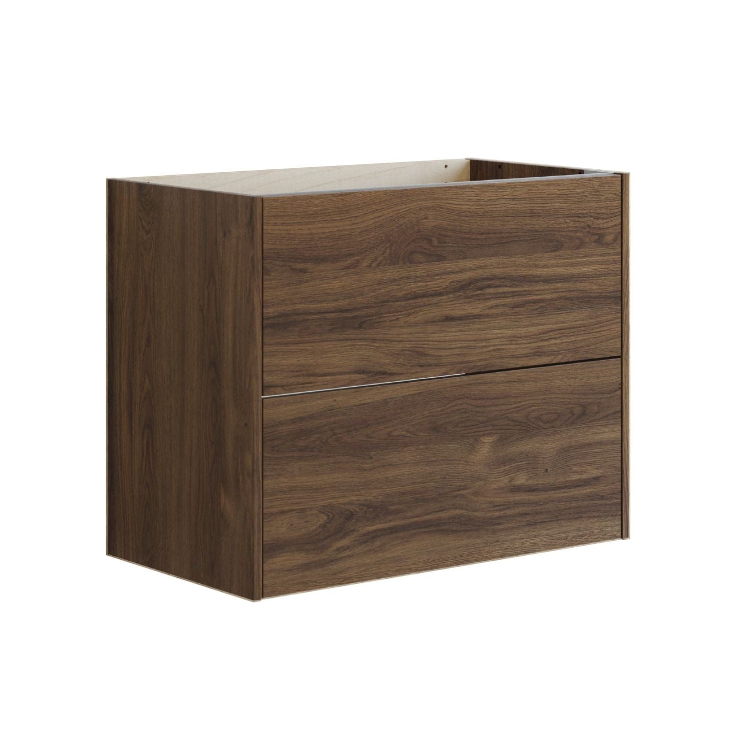 Dansani Inzo Glatt Skap 2 skuff B60-120xH64xD44cm Brun eik / 80cm Dansani Sideskap bad DA-T16-1052