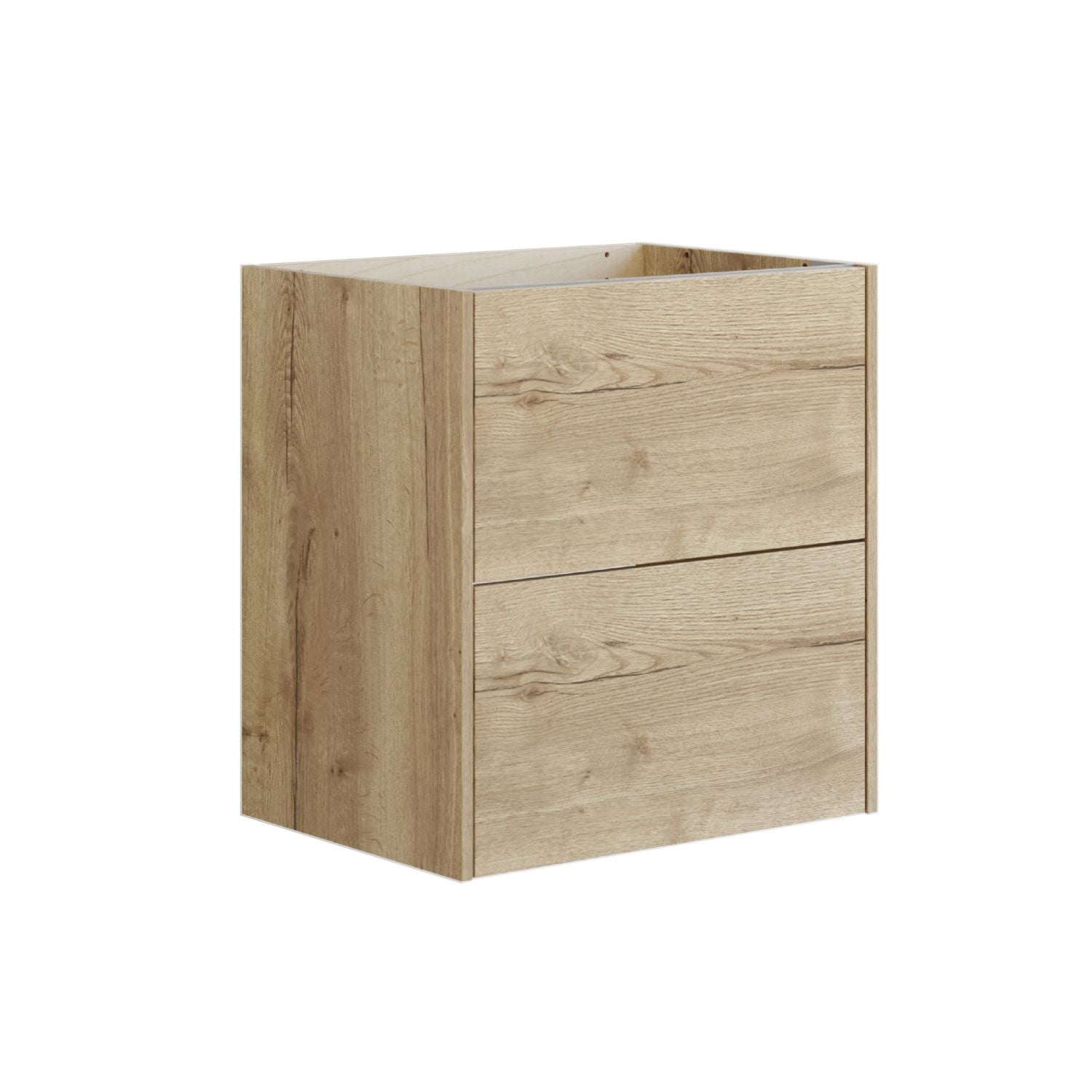 Dansani Inzo Glatt Skap 2 skuff B60-120xH64xD44cm Natur eik / 60cm Dansani Sideskap bad DA-T15-1049