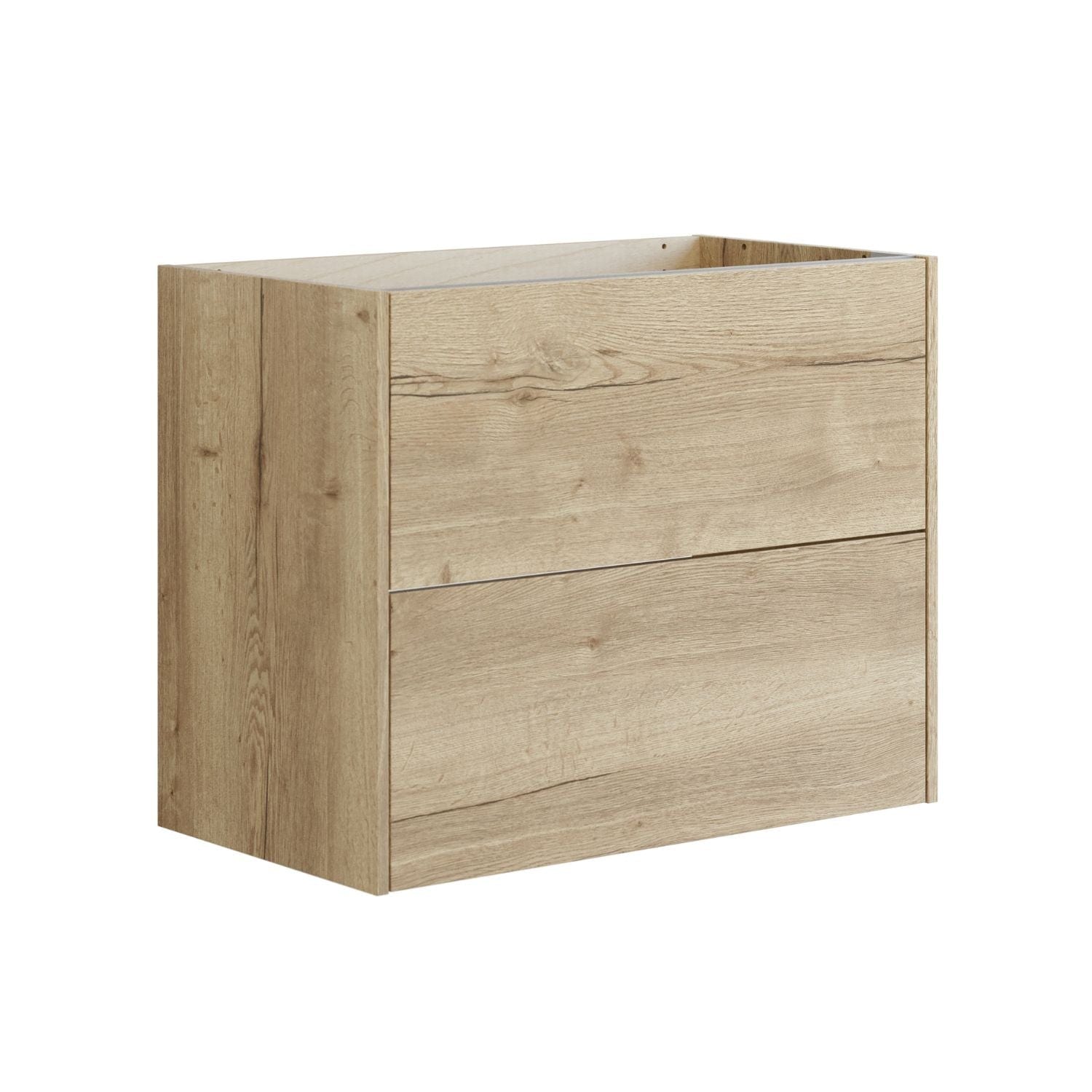 Dansani Inzo Glatt Skap 2 skuff B60-120xH64xD44cm Natur eik / 80cm Dansani Sideskap bad DA-T16-1049