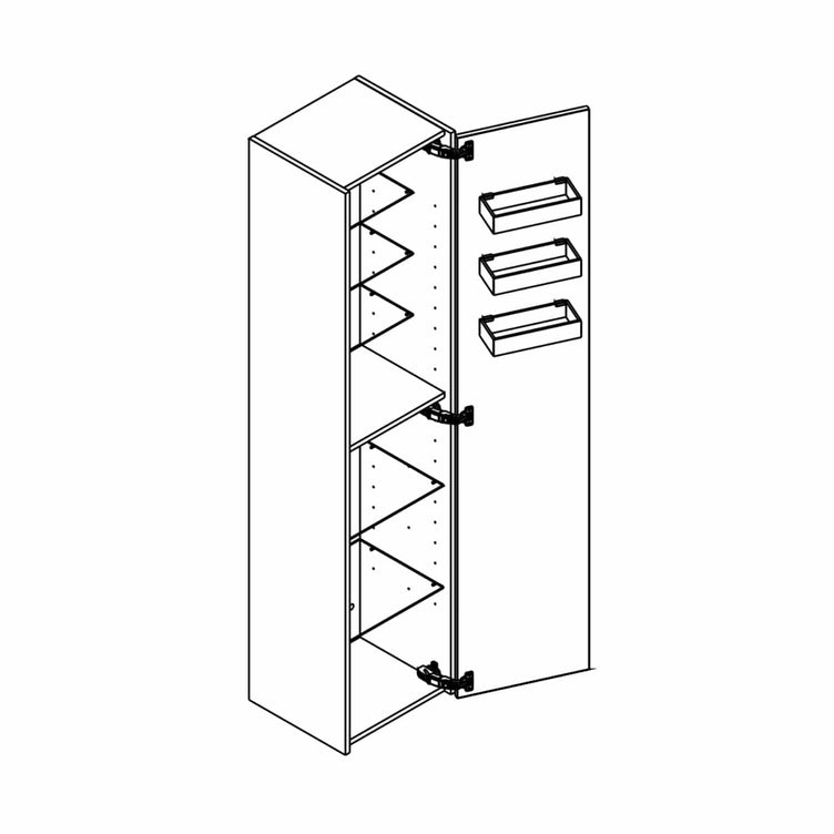 Dansani Inzo Classic Integrert Høyskap 2 dør B40xH176xD35cm