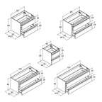 Dansani Inzo Integrert Servantskap 2 skuff H48