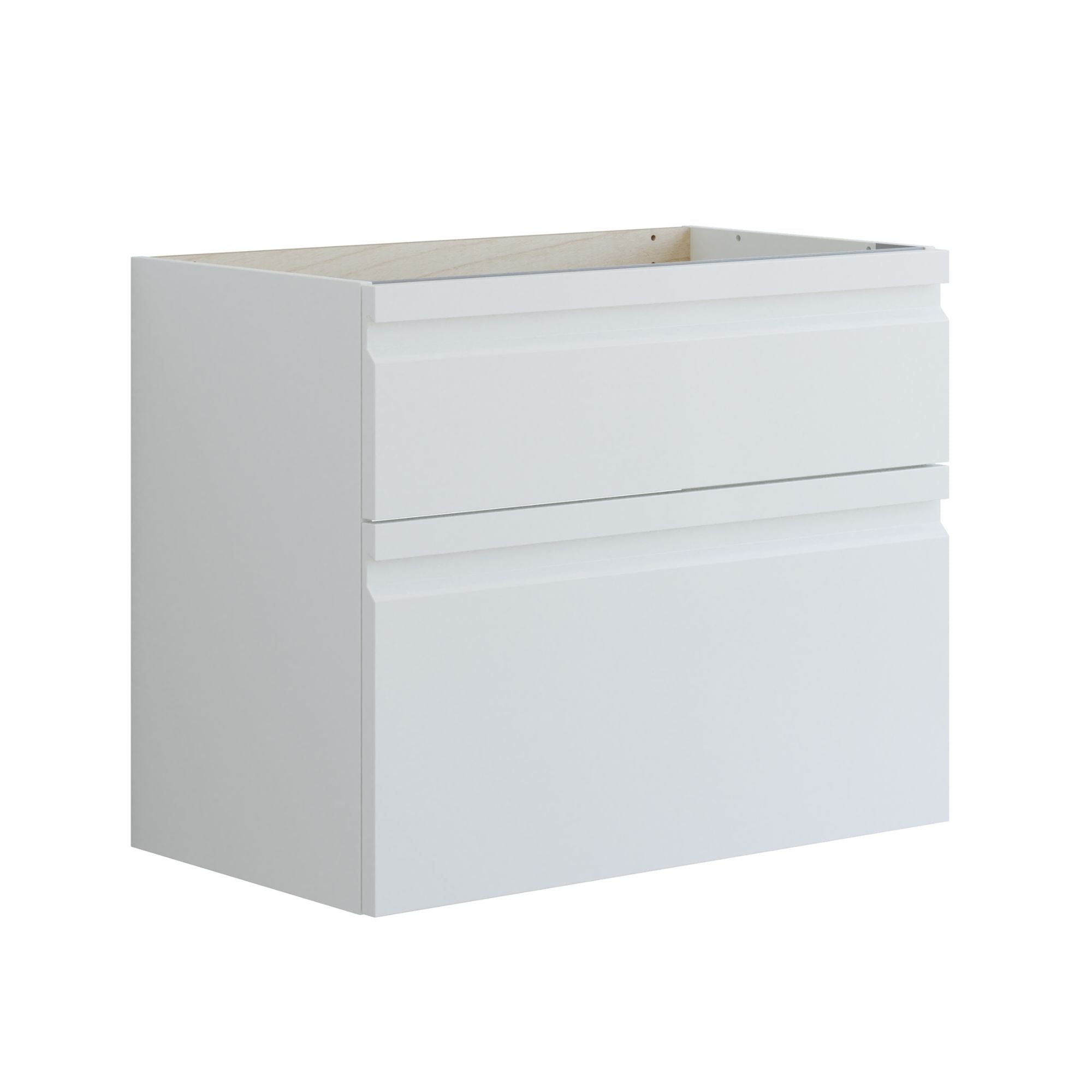 Dansani Inzo Integrert Sideskap 2 skuff Hvit matt lakk / 80cm Dansani Sideskap bad DA-U38-2071