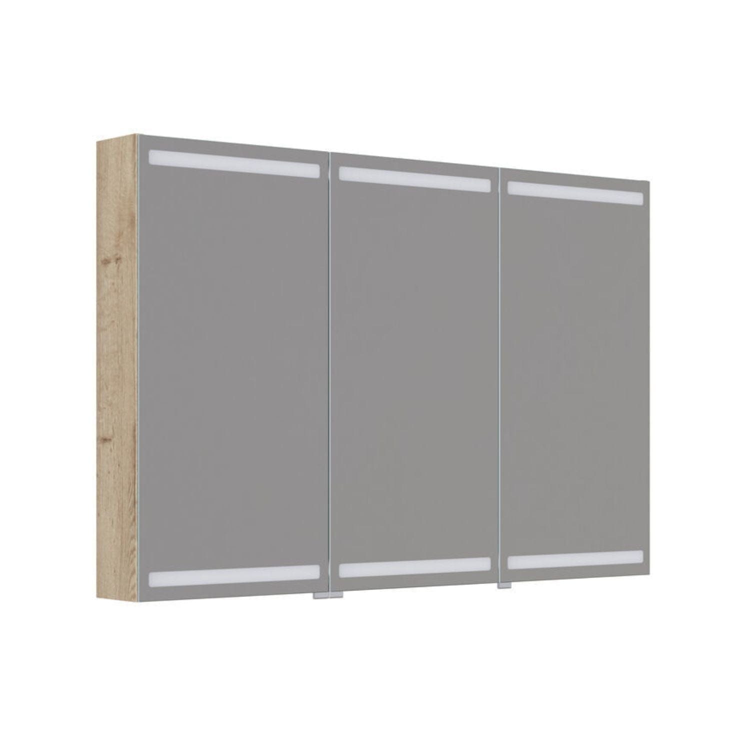 Dansani Inzo Level Speilskap Natur eik / 120 cm 3 dører Dansani Speilskap DA-S873-149