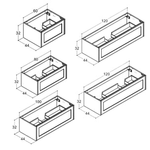 Dansani Inzo Classic Ramme Servantskap 1 skuff