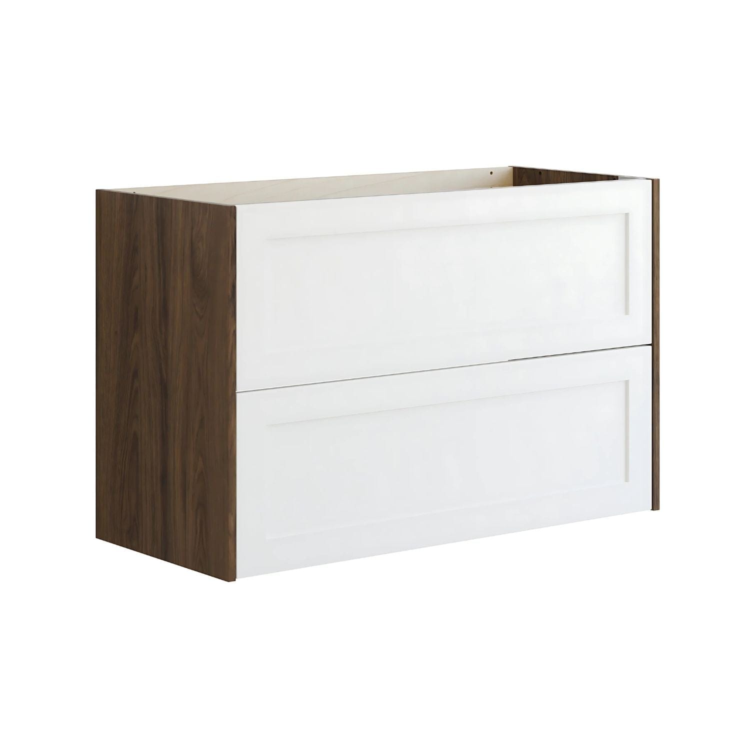 Dansani Inzo Ramme Skap 2 skuff B60-120xH64xD44cm Brun eik/hvit matt / 100cm Dansani Sideskap bad DA-T17-3015