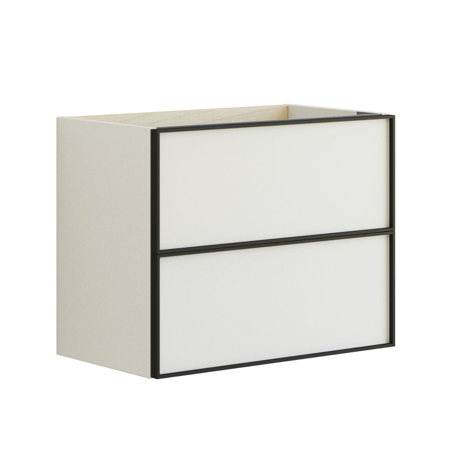 Dansani Inzo Servantskap 2sk B60xH48xD35cm, Alu-ramme svart Hvit matt Dansani Servantskap DA-M02-8010