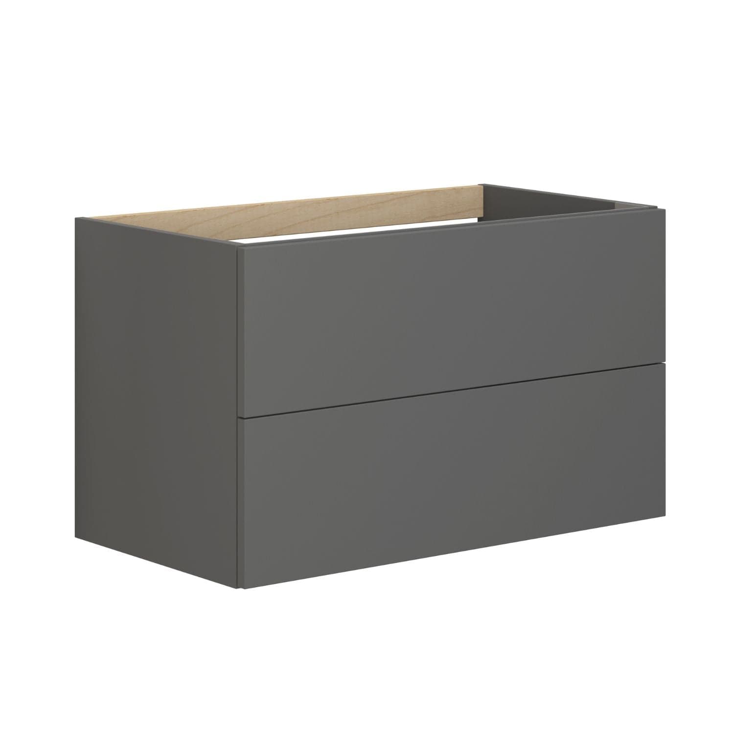 Dansani Inzo Sideskap 2 skuffer B40-120xH48xD44 cm - Glatt Grå matt / 80cm Dansani Sideskap bad DA-M20-1003