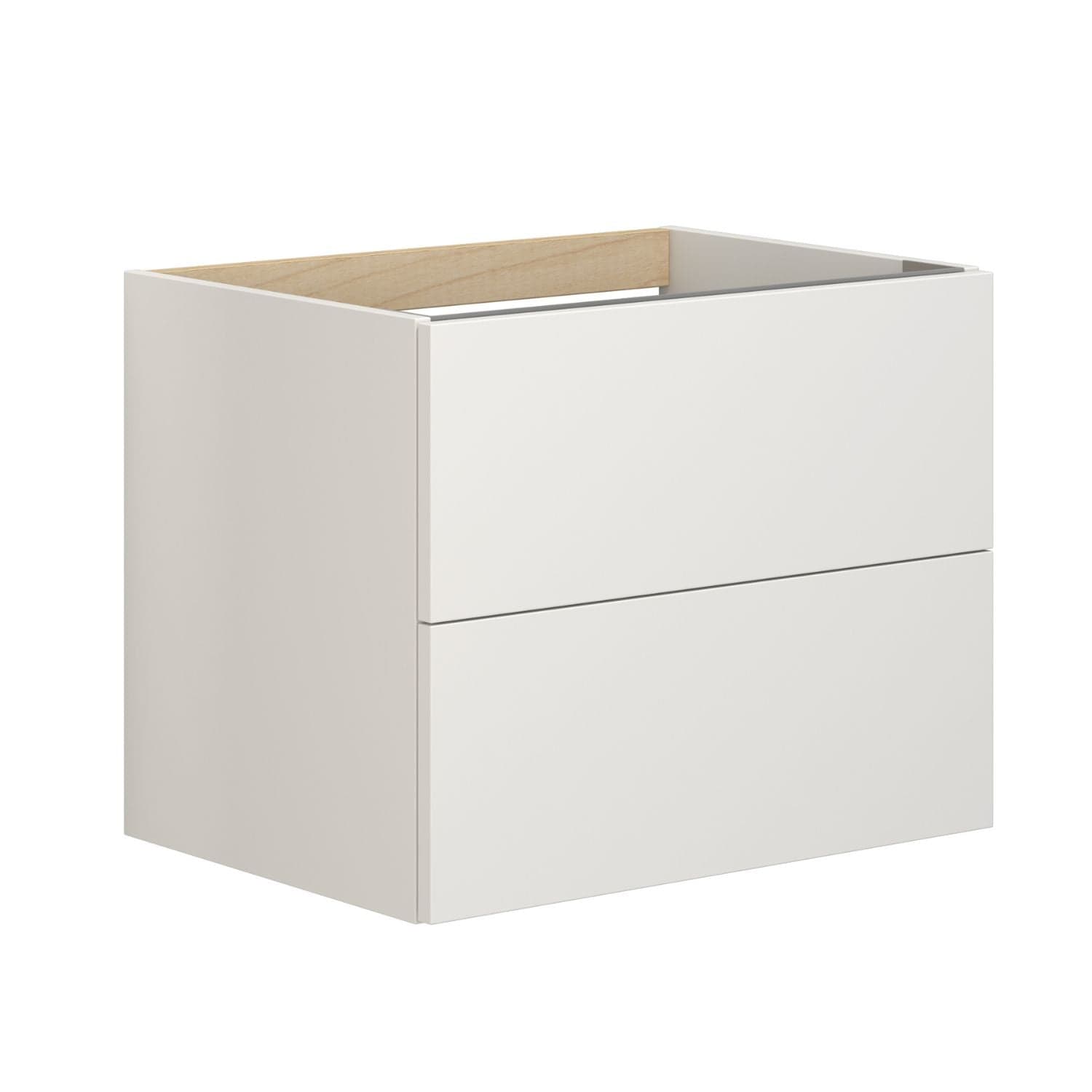 Dansani Inzo Sideskap 2 skuffer B40-120xH48xD44 cm - Glatt Hvit matt / 60cm Dansani Sideskap bad DA-M19-1010