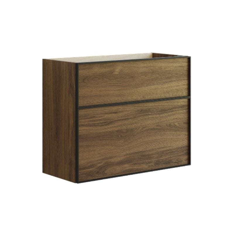 Dansani Inzo Slim Servantskap Alu-ramme svart ekstra høy underskuff Brun eik / 80cm Dansani Servantskap DA-U11-8052