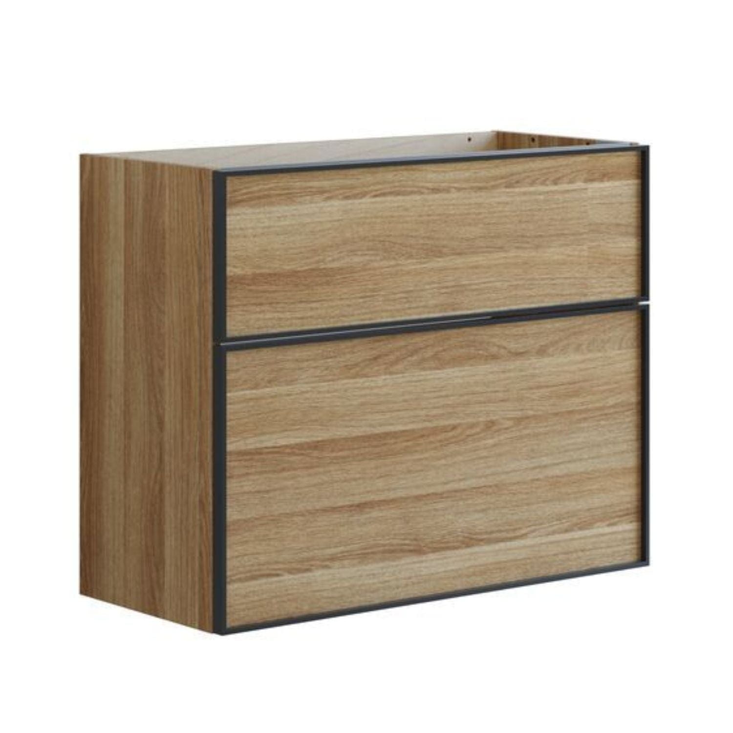 Dansani Inzo Slim Servantskap Alu-ramme svart ekstra høy underskuff Varm eik / 80cm Dansani Servantskap DA-U11-8055