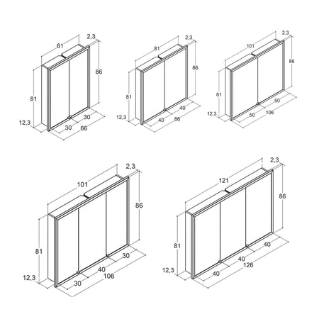 Dansani Inzo Speilskap In-built
