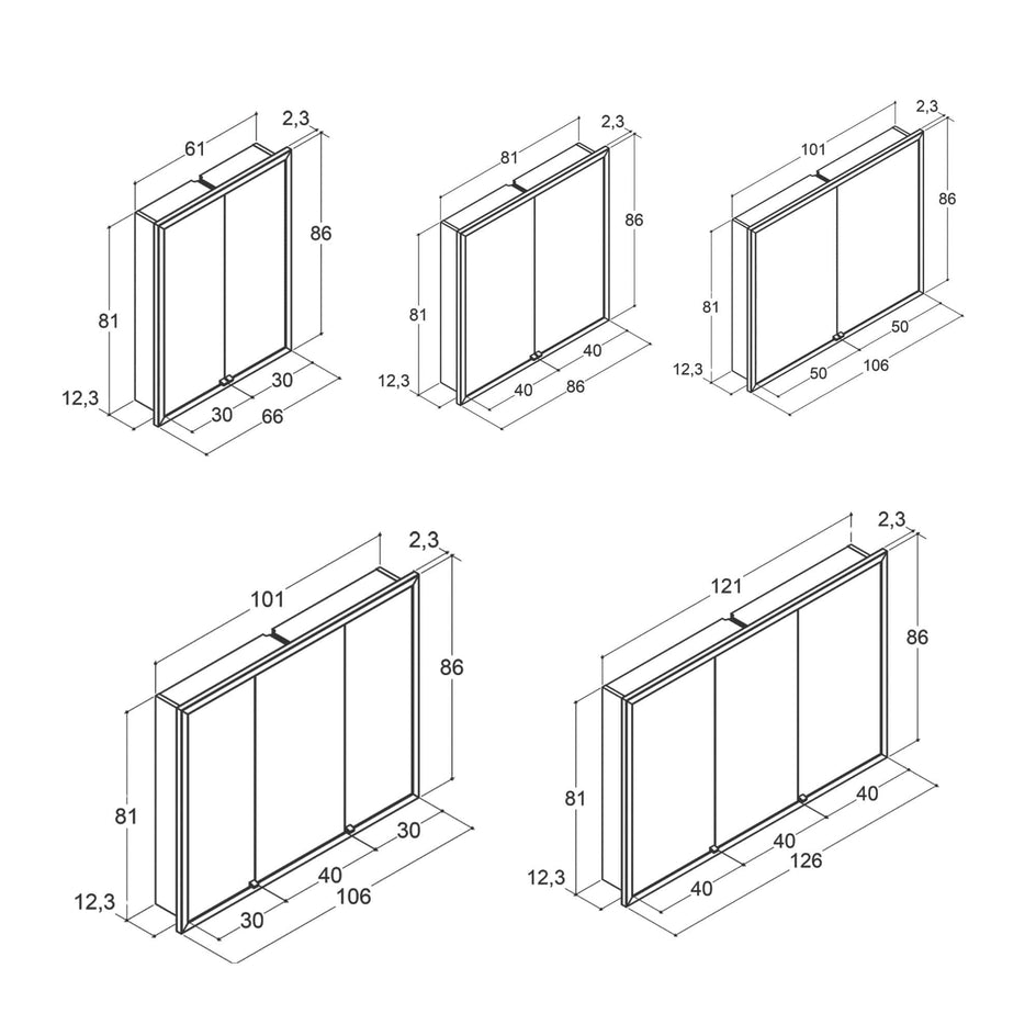 Dansani Inzo Speilskap In-built Dansani Speilskap