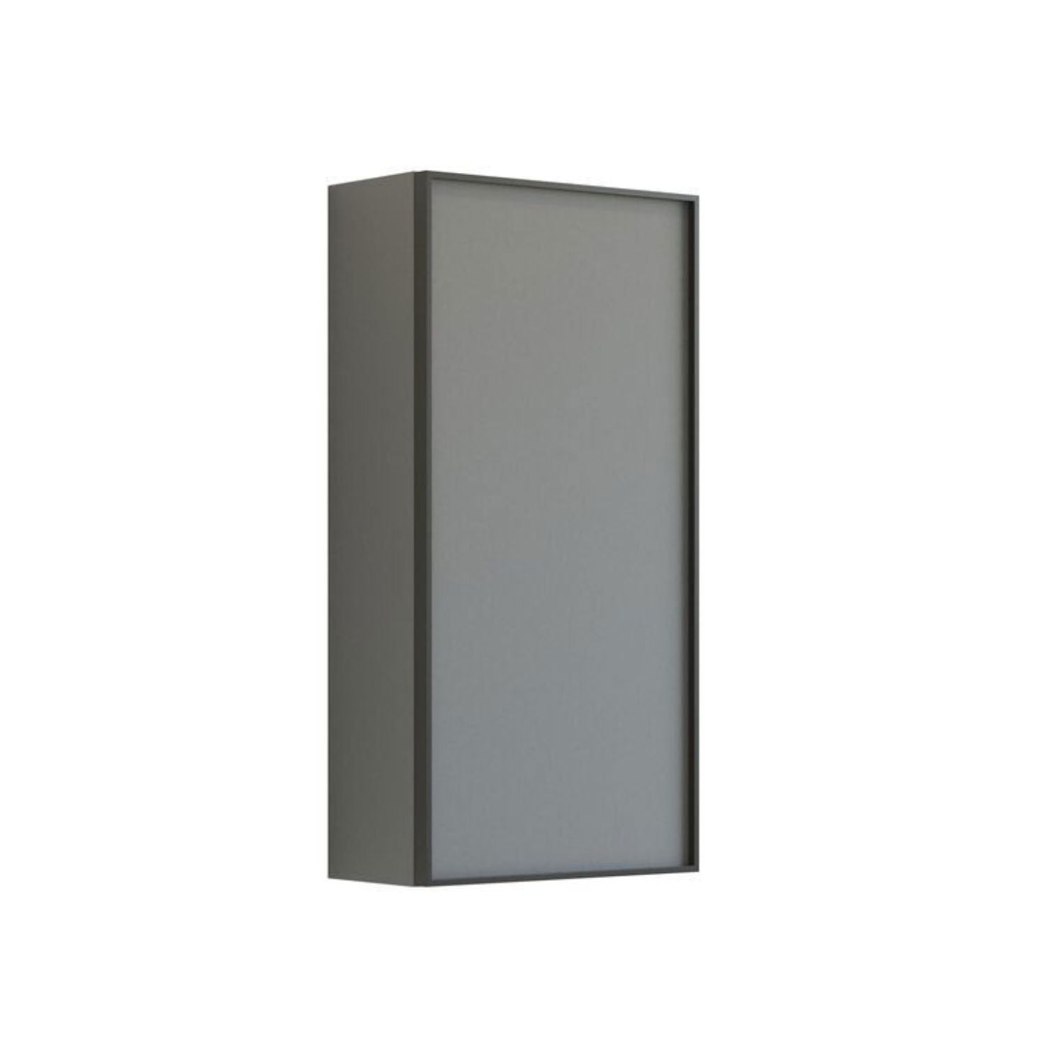 Dansani Inzo Urban Alu-ramme svart Overskap 1 dør B40xH80xD19cm Grå matt / Høyre hengslet Dansani Sideskap bad DA-U42-8103