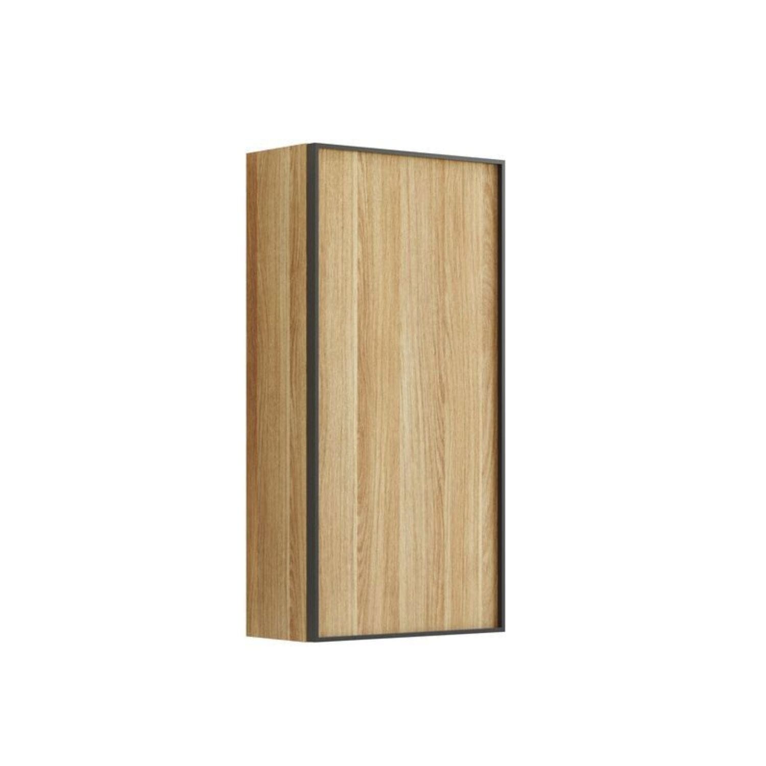 Dansani Inzo Urban Alu-ramme svart Overskap 1 dør B40xH80xD19cm Varm eik / Høyre hengslet Dansani Sideskap bad DA-U42-8155