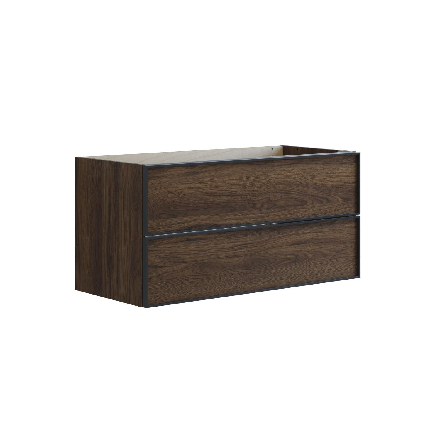 Dansani Inzo Urban Alu-ramme svart Underskap 2 skuff B60-120xH48xD44cm Brun eik / 100cm Dansani Sideskap bad DA-U35-8052