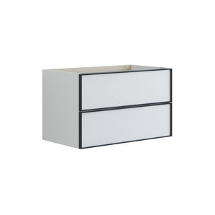 Dansani Inzo Urban Alu-ramme svart Underskap 2 skuff B60-120xH48xD44cm