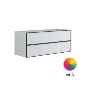 Dansani Inzo Urban Alu-ramme svart Underskap 2 skuff B60-120xH48xD44cm