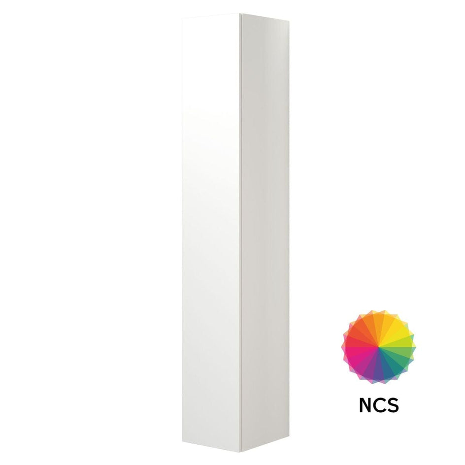 Dansani Inzo Urban Urban Glatt Høyskap Slim 1 dør NCS farge / 30cm Versjon A / Venstre hengslet Dansani Høyskap bad DA-U45-1299