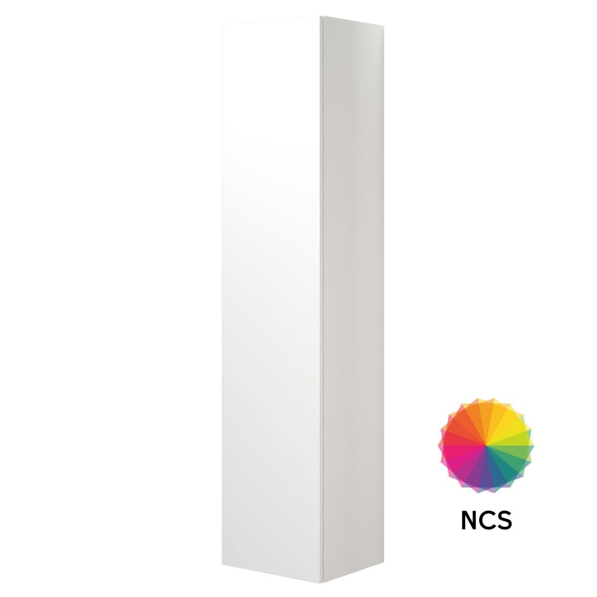 Dansani Inzo Urban Urban Glatt Høyskap Slim 1 dør NCS farge / 40cm Versjon A / Venstre hengslet Dansani Høyskap bad DA-U47-1299