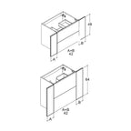 Dansani Inzo Utforing H48-64xB17,1xD1,8cm