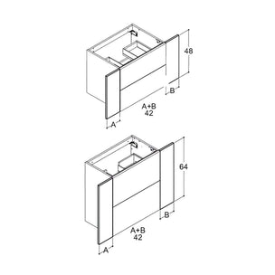 Dansani Inzo Utforing H48-64xB17,1xD1,8cm