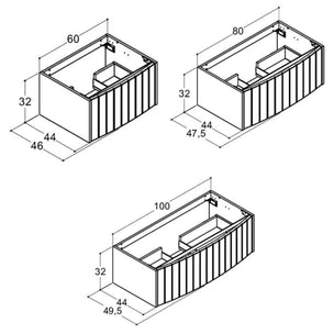 Dansani Inzo Vintage Rillet Servantskap 1 skuff - Buet
