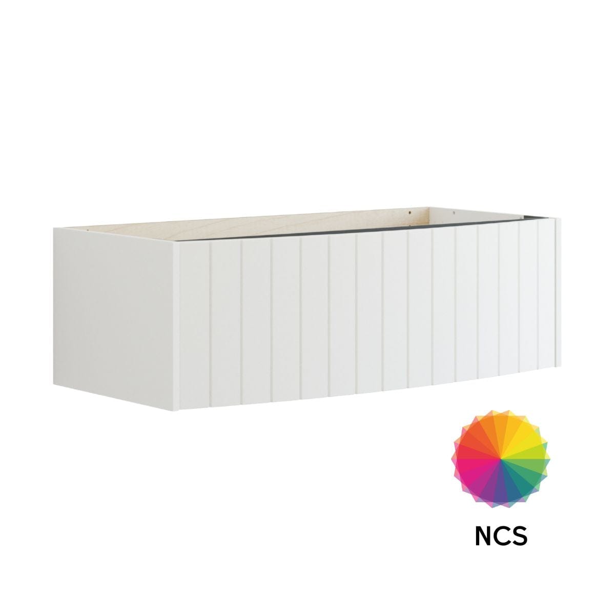 Dansani Inzo Vintage Rillet Servantskap 1 skuff - Buet Hvit mat/NCS farge / 100cm Dansani Servantskap DA-R03-4091