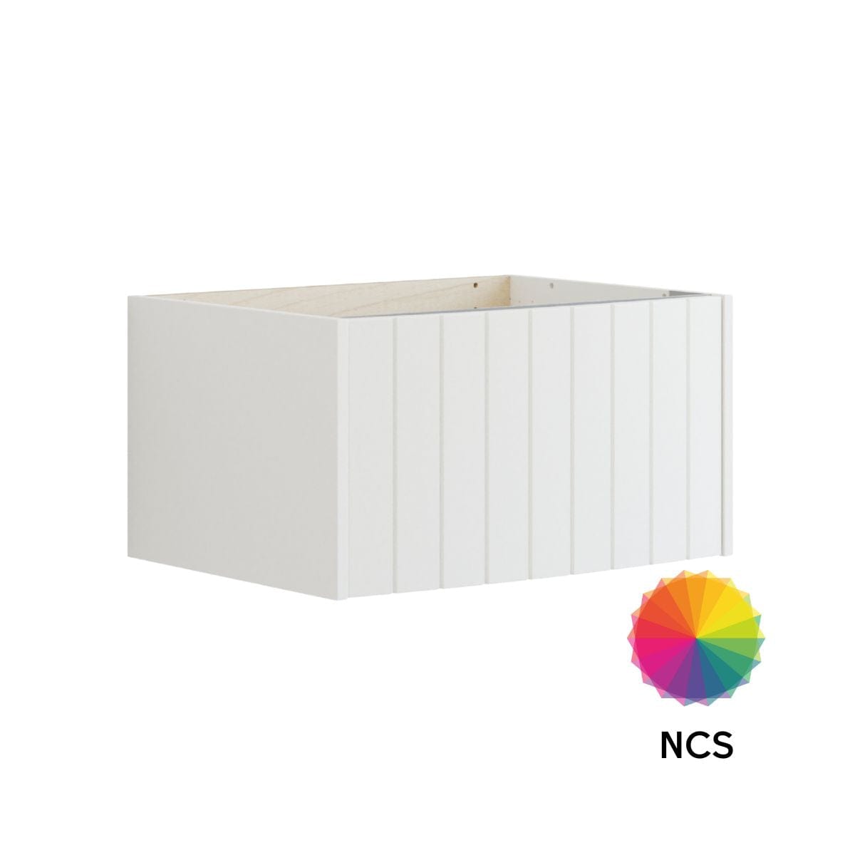 Dansani Inzo Vintage Rillet Servantskap 1 skuff - Buet Hvit mat/NCS farge / 60cm Dansani Servantskap DA-R01-4091