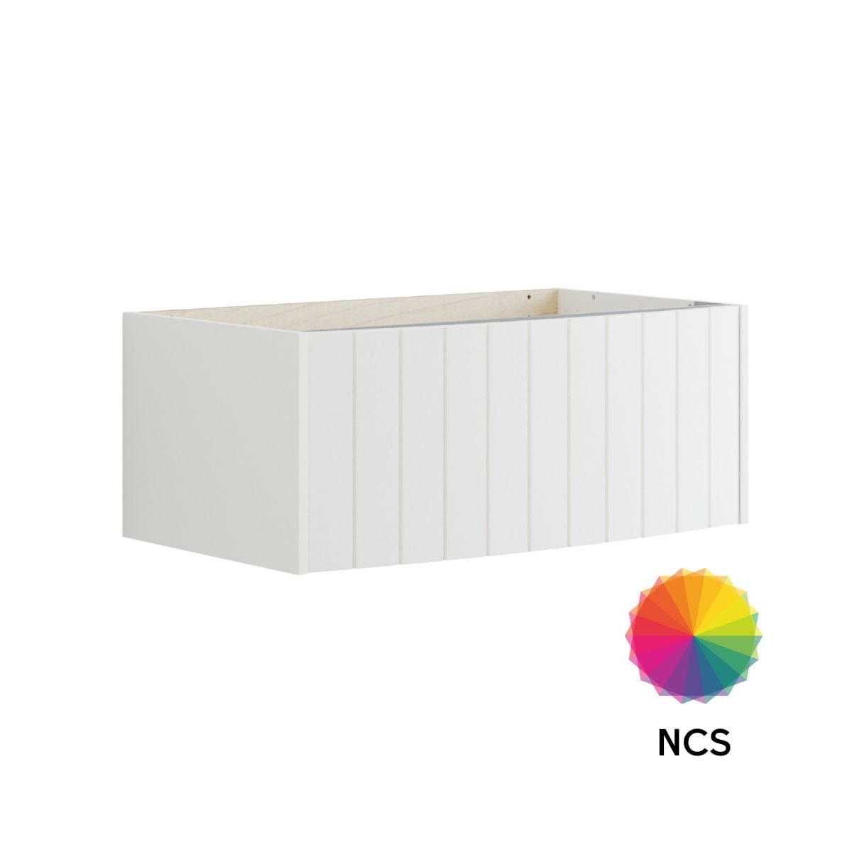 Dansani Inzo Vintage Rillet Servantskap 1 skuff - Buet Hvit mat/NCS farge / 80cm Dansani Servantskap DA-R02-4091