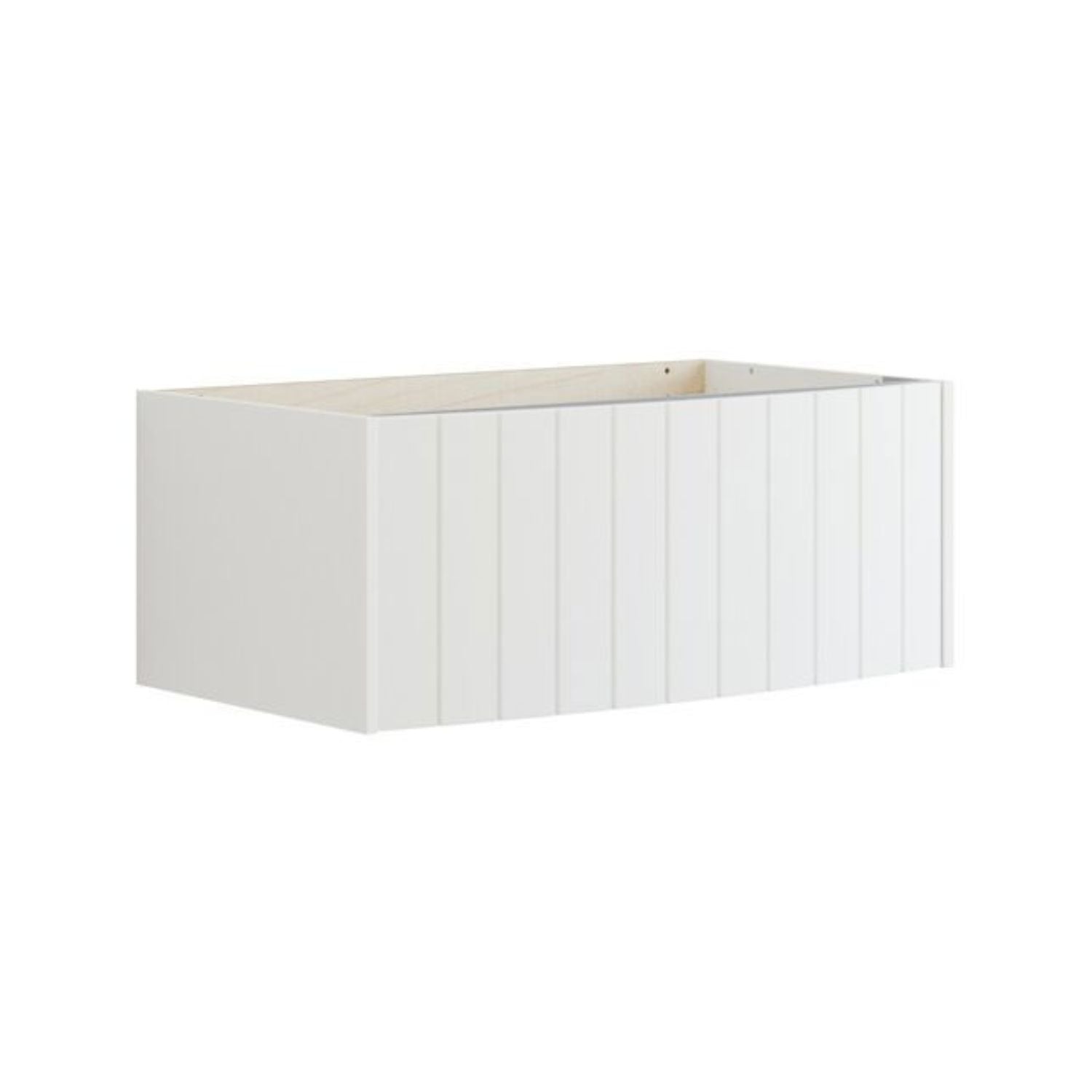 Dansani Inzo Vintage Rillet Servantskap 1 skuff - Buet Hvit matt / 80cm Dansani Servantskap DA-R02-4010