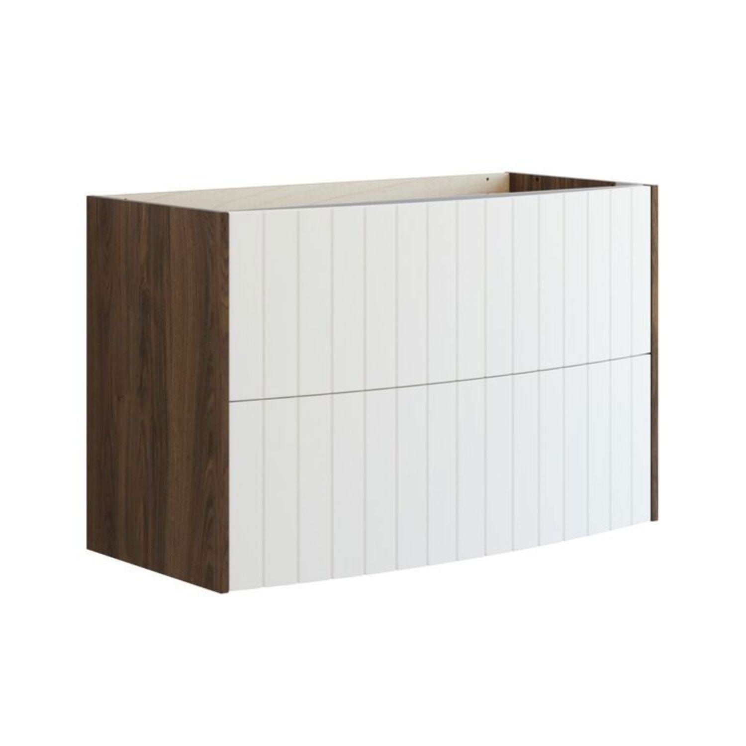 Dansani Inzo Vintage Rillet Servantskap - Buet Brun eik/hvit matt / 100cm Dansani Servantskap DA-R06-4015